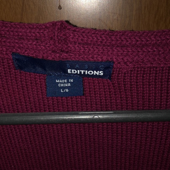 PLUM COLOR SWEATER SIZE LARGE - Picture 4 of 5